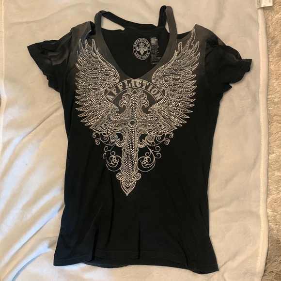 Affliction Tops - Affliction Womens short sleeve shirt
